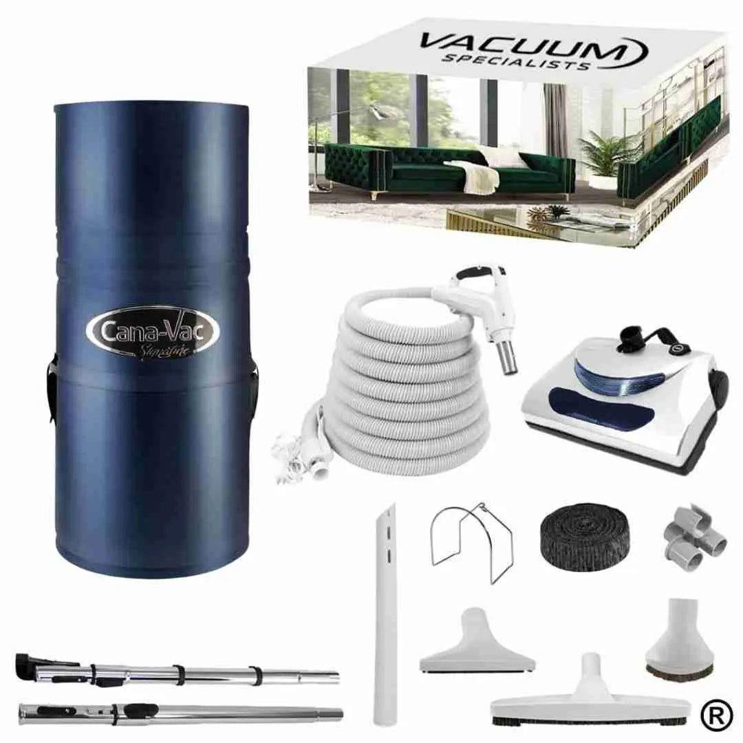 CanaVac Signature ACAN490A Central Vacuum & Electric Accessory Cleaning Package