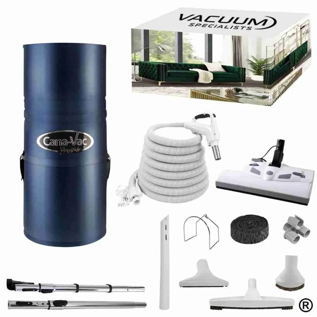 CanaVac Signature ACAN490A Central Vacuum & Electric Accessory Cleaning Package