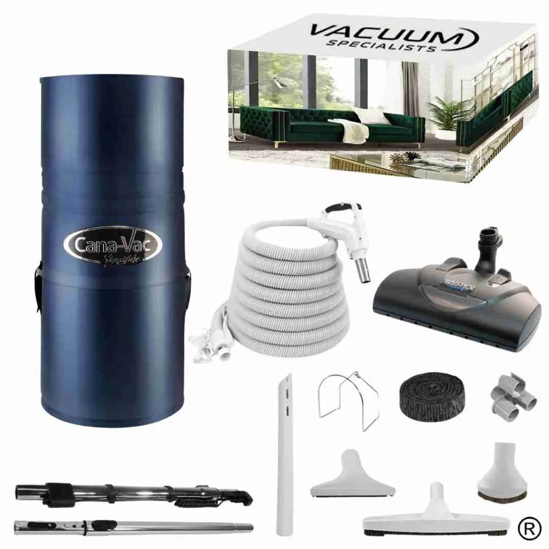CanaVac Signature ACAN490A Central Vacuum & Electric Accessory Cleaning Package