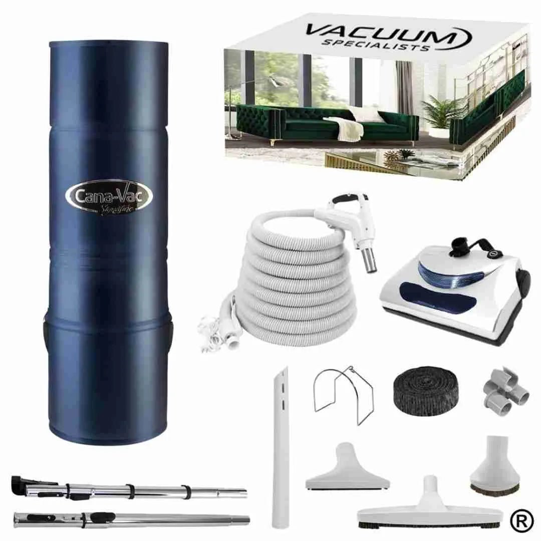 CanaVac Signature ACAN590A Central Vacuum & Electric Accessory Cleaning Package