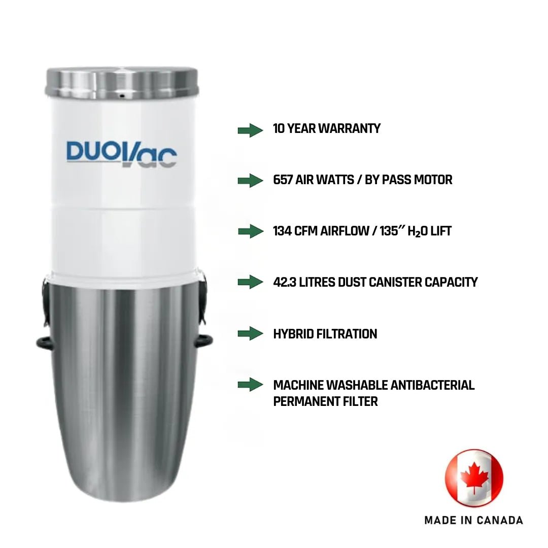 DuoVac Air 50 Central Vacuum Electric Accessory Cleaning Package