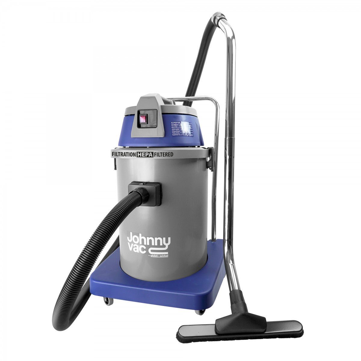 Johnny Vac JV400H / Ghibli AS400P HEPA Wet & Dry Commercial Canister on Trolly Vacuum Cleaner