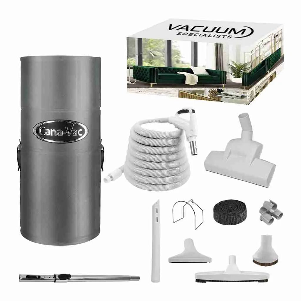 CanaVac Ethos ACAN50A Central Vacuum & Low-Voltage Premium Accessory Cleaning Package