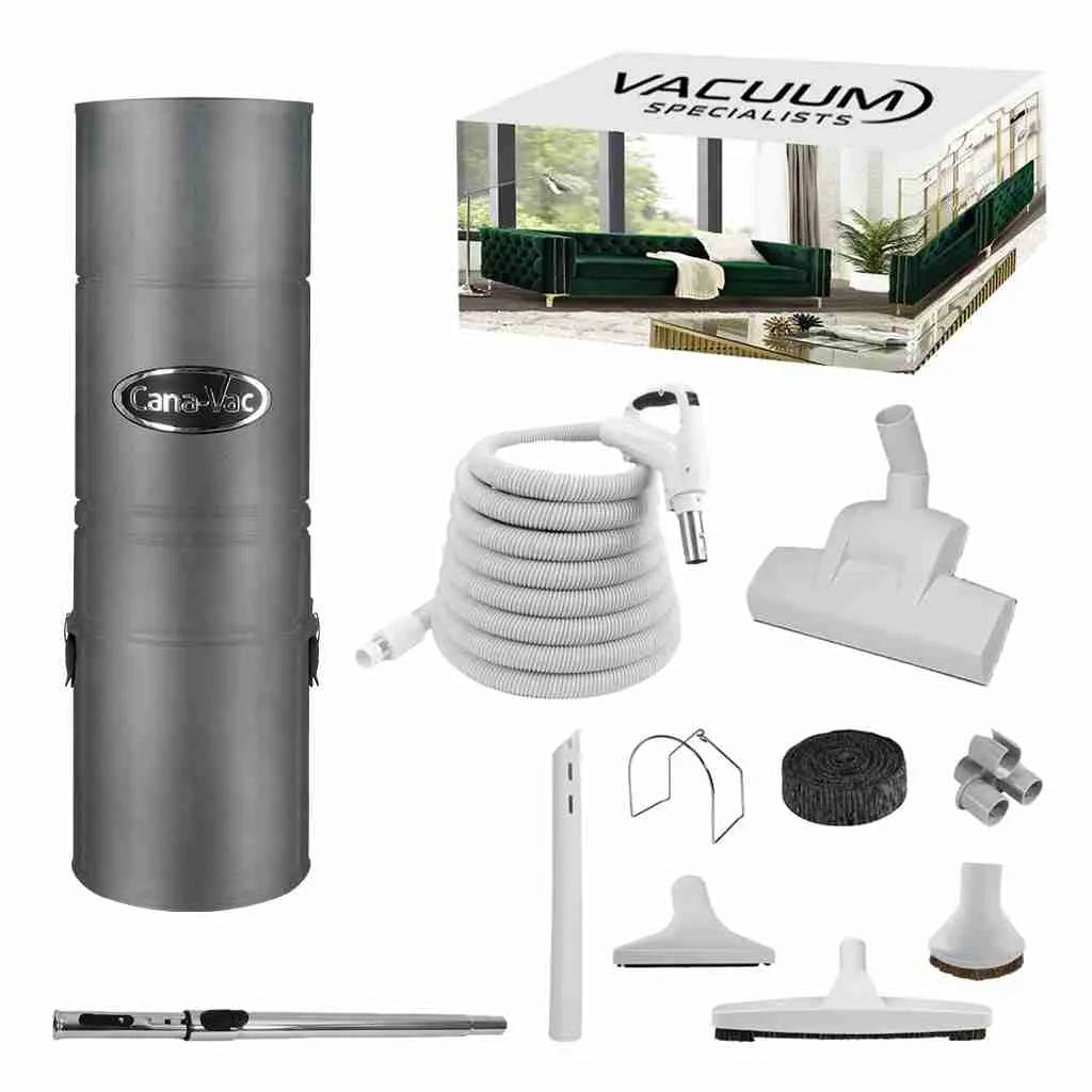 CanaVac Ethos ACAN60A Central Vacuum & Low-Voltage Premium Accessory Cleaning Package