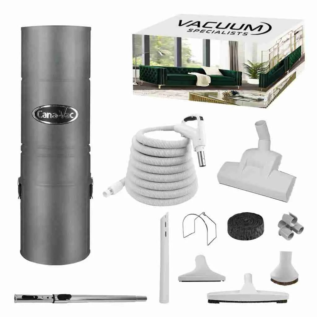 CanaVac Ethos ACAN70A Central Vacuum & Low-Voltage Premium Accessory Cleaning Package