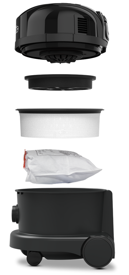Nacecare NBV240NXH Battery HEPA Bagged Commercial Canister Vacuum Cleaner