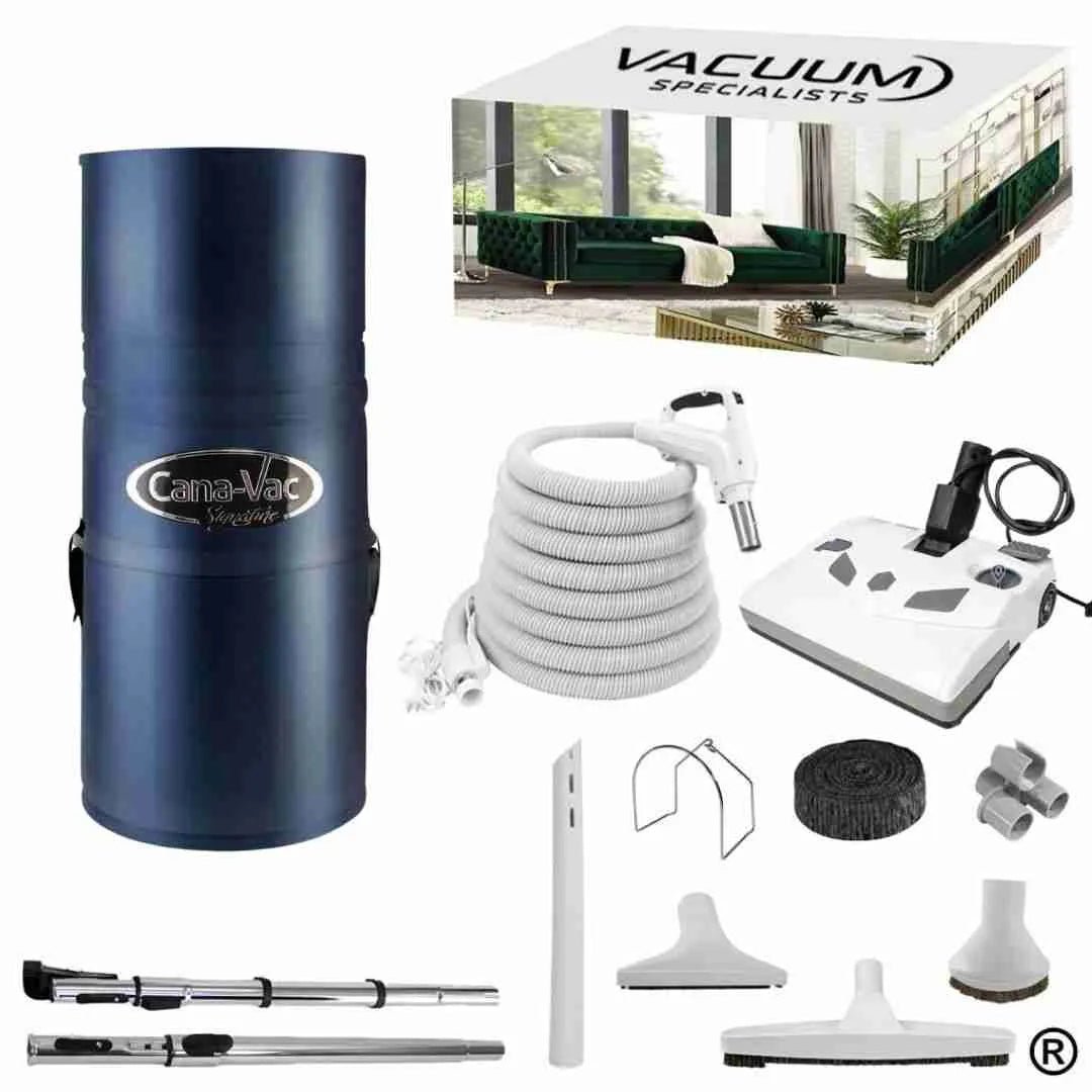 CanaVac Signature ACAN490A Central Vacuum & Electric Accessory Cleaning Package