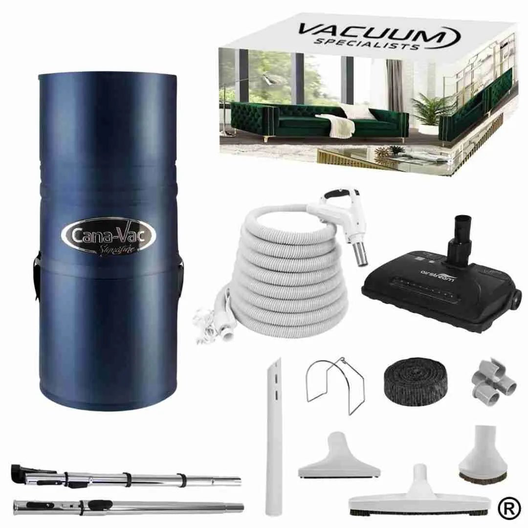 CanaVac Signature ACAN490A Central Vacuum & Electric Accessory Cleaning Package