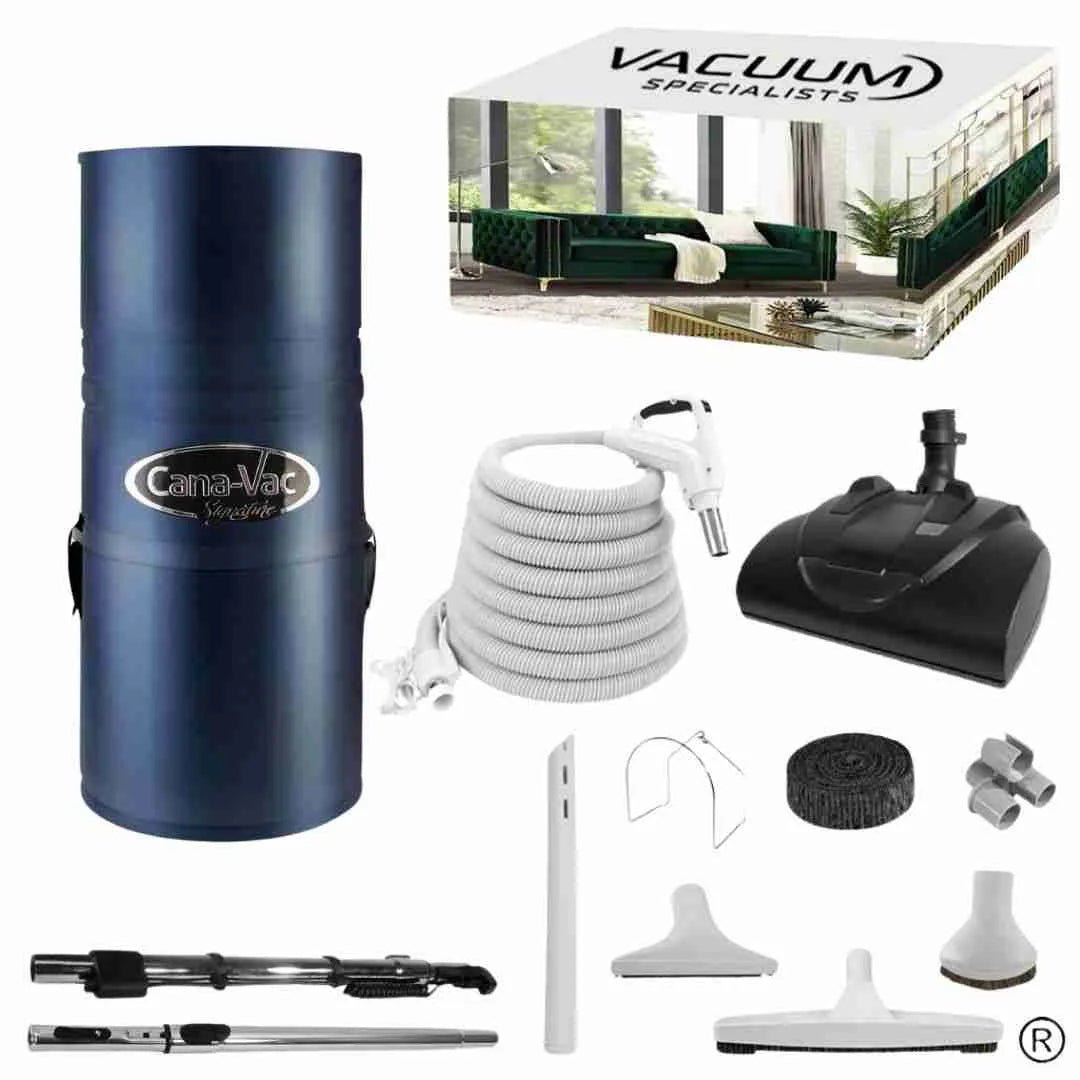 CanaVac Signature ACAN490A Central Vacuum & Electric Accessory Cleaning Package