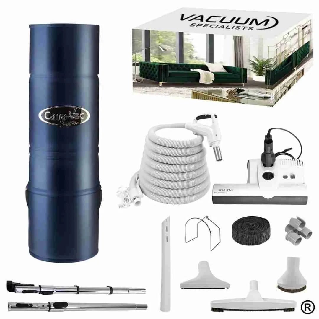 CanaVac Signature ACAN590A Central Vacuum & Electric Accessory Cleaning Package