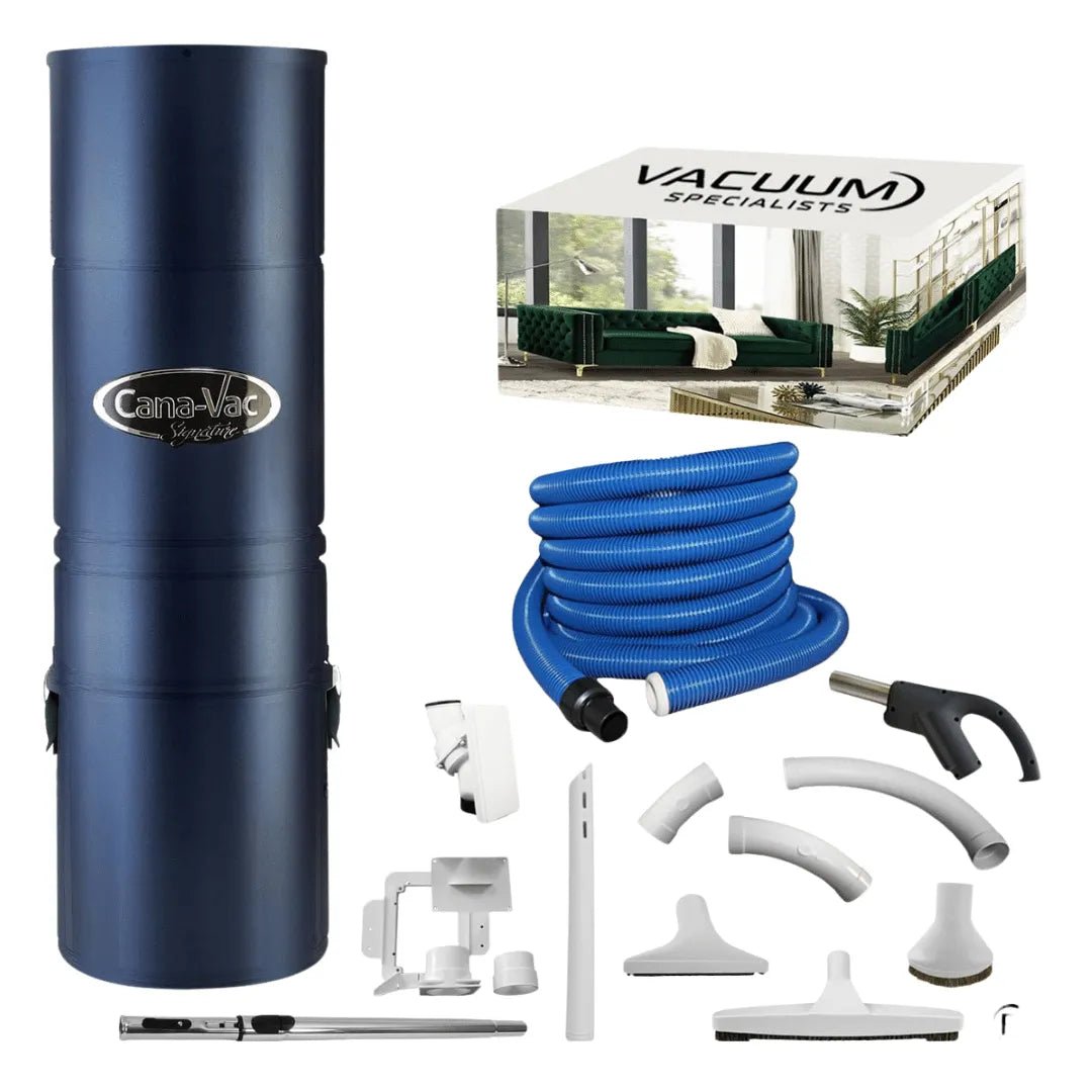 CanaVac Signature ACAN790A Central Vacuum & Hide - A - Hose Retractable System
