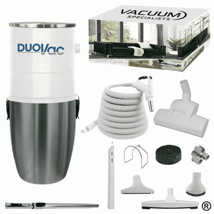 DuoVac Air 10 Central Vacuum & Low - Voltage Premium Accessory Cleaning Package