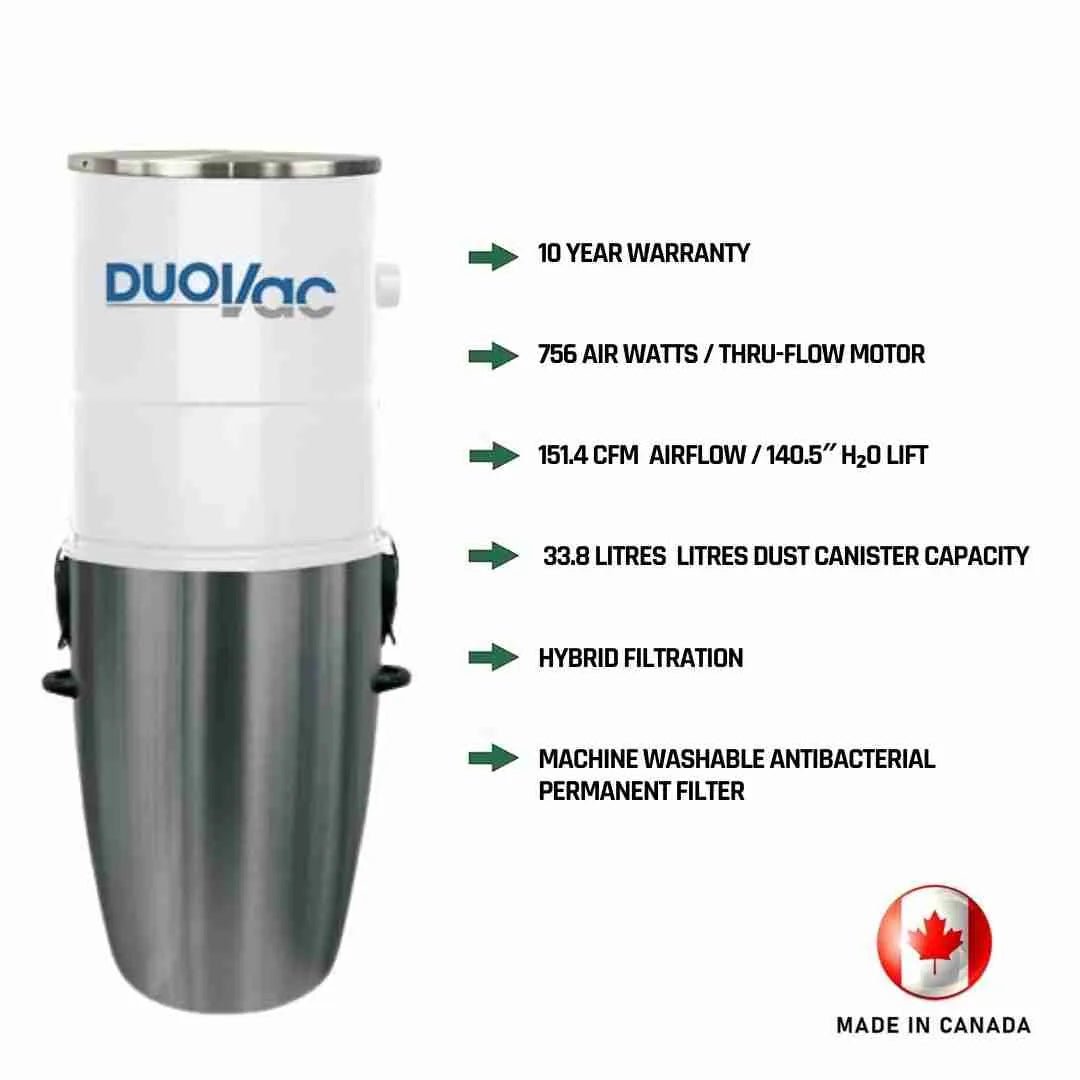 DuoVac Star Central Vacuum Electric Accessory Cleaning Package
