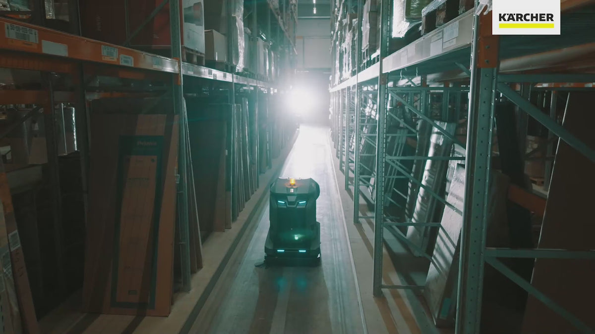 Karcher Commercial Floor Scrubber in action